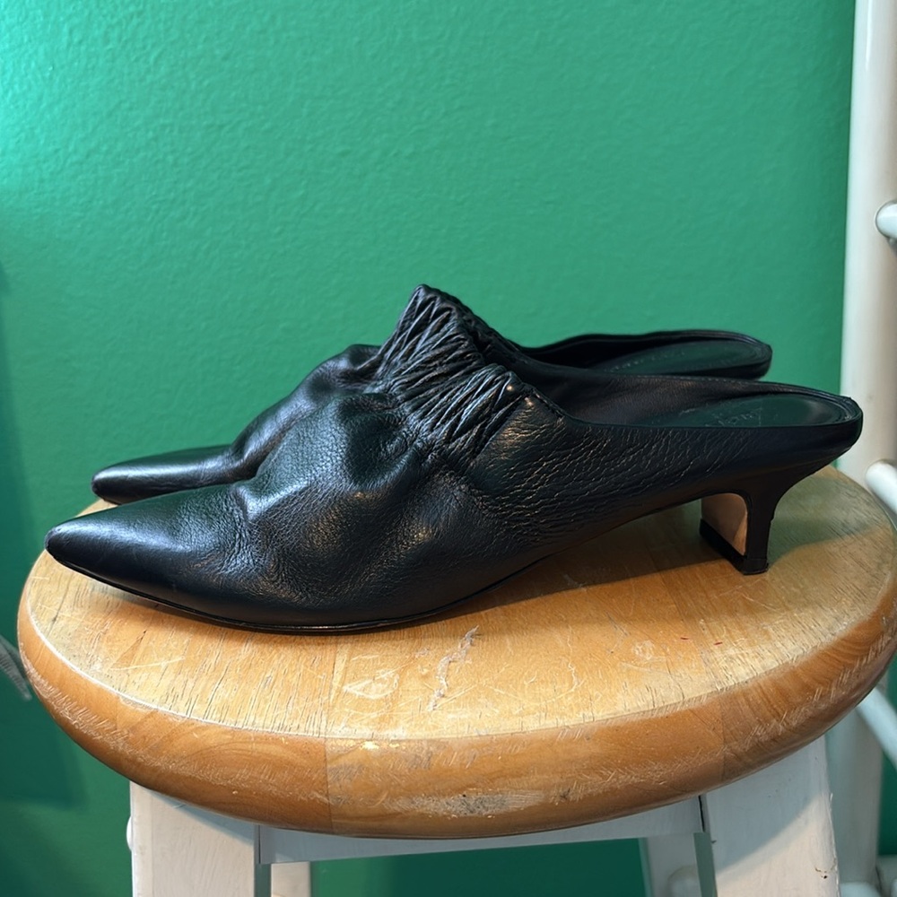 Sigerson Morrison Black Leather Mules - Picture 3 of 7